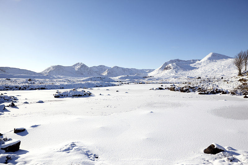 Rannoch Moor，苏格兰高地，苏格兰，英国